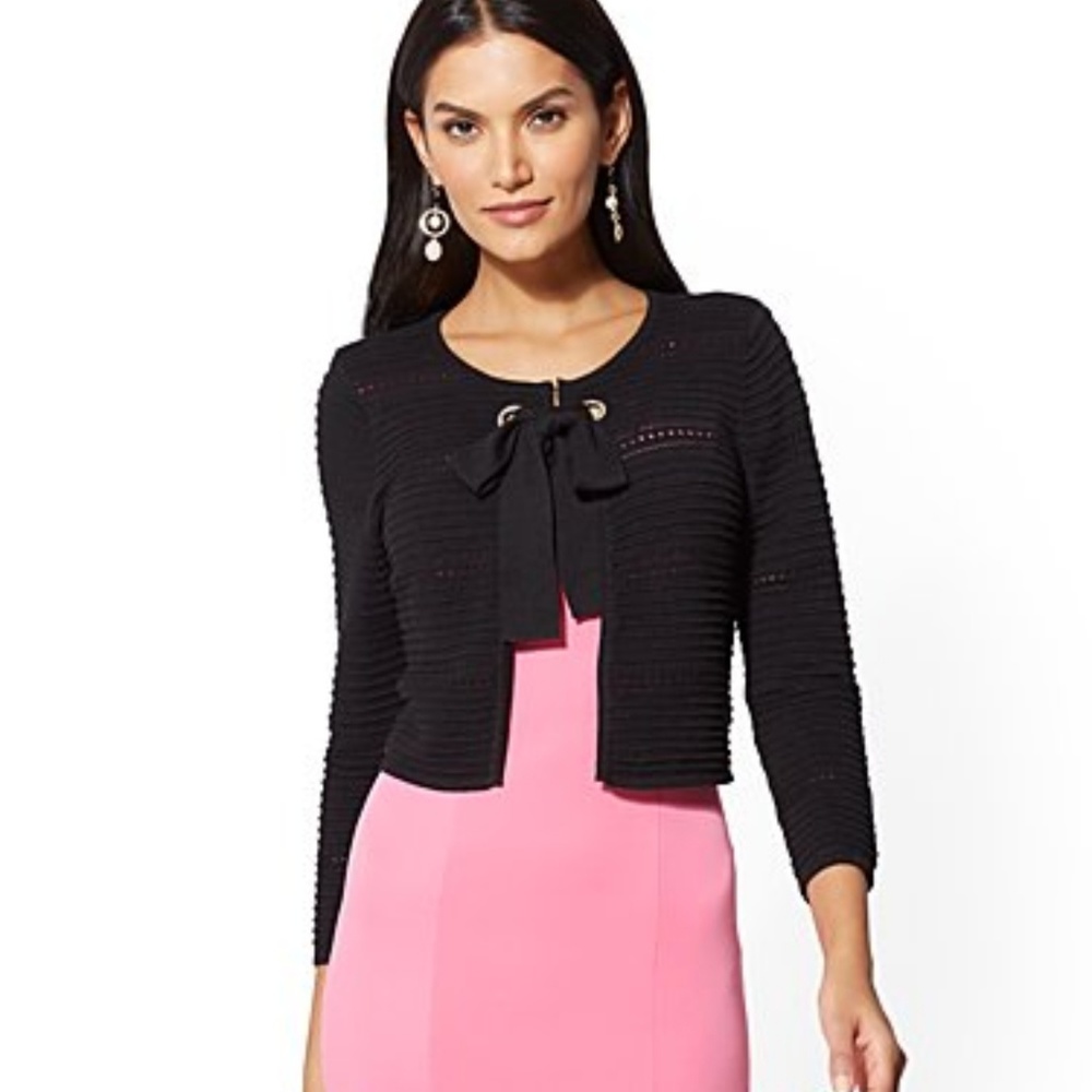 NWT Ny&co tie front cardigan/bolero